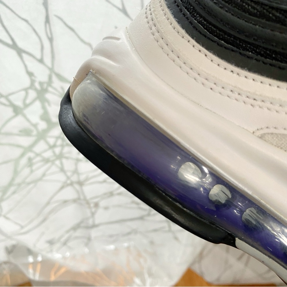 NIKE PERSIAN VIOLET BLUE WHITE BLACK AIR MAX 97 LACE UP CLEAR TUBE SNEAKERS - Picture 9 of 11